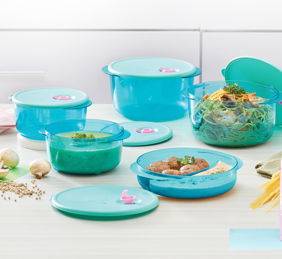 Tupperware Rock And Serve Microwaveable Rock N Serve Blue Tosca Microwave Safe Plastik Bebas BPA