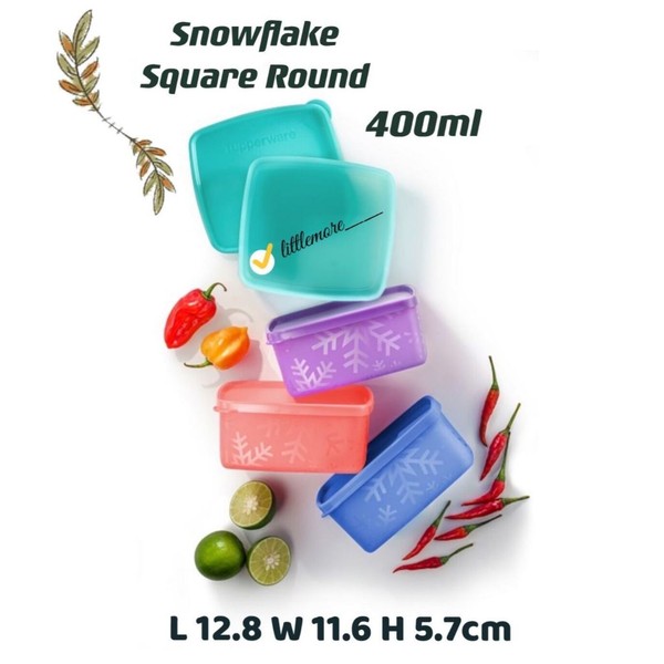Tupperware Frozy Snowflakes wadah penyimpanan di kulkas bahan lentur