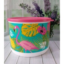Tupperware Flamingo Cubix Round canister Stoples kedap Toples kedap udara bpa free