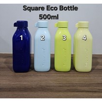 Tupperware eco bottle Square Solid Color 500ml Botol Minum Tuperware