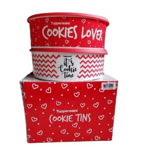 Tupperware Cookie Tin 2.9L tempat penyimpanan kue kering