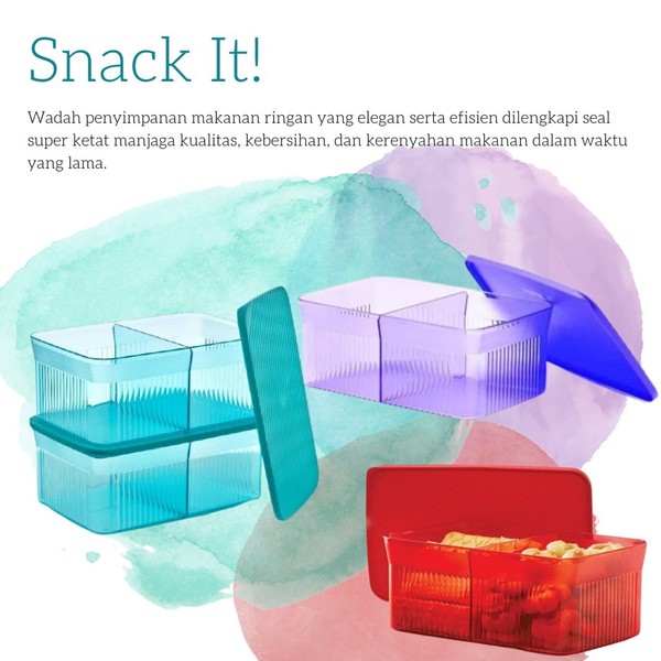 tupperware snack it tempat penyimpanan kue kering dengan seal kedap udara