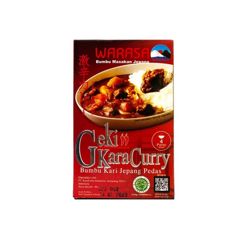 Kari Jepang Warasa Gekikara Curry 80gr Bumbu Kari Jepang Pedas