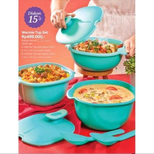 Tupperware Warmie Tup 3.25L - 3.25L LENGKAP +SENDOK