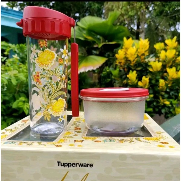 Tupperware Lunch Set Anne Avantie Dengan Botol Flask 380ml Dan Bowl 400ml Tahan Panas Microwave Friendly