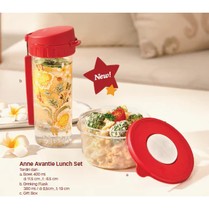 Tupperware Lunch Set Anne Avantie Dengan Botol Flask 380ml Dan Bowl 400ml Tahan Panas Microwave Friendly