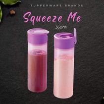 Tupperware Squeeze Me Botol Anti Tumpah 360ml Botol Lentur Botol Saos Botol Saus