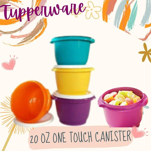 Tupperware Star Bowl 700ml dengan Tutup Kedap Udara One Touch Canister