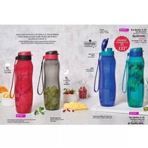 Tupperware Botol Minum 1 Liter dengan Tali Gratis dan Pilihan Warna Cerah