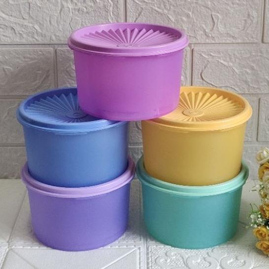 Tupperware Midi Deco Canister 1L Stoples Penyimpanan Kedap Udara Toples Plastik Bebas BPA