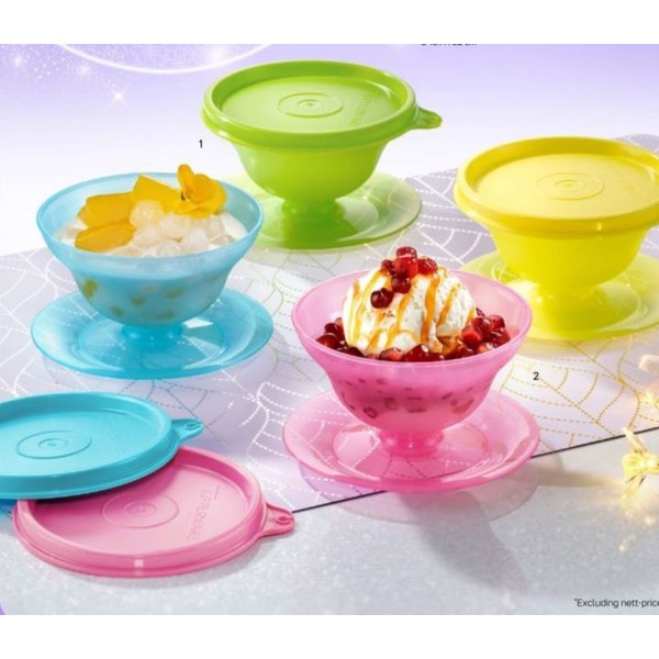 Tupperware Dessert Cup wadah desert dilengkapi tutup