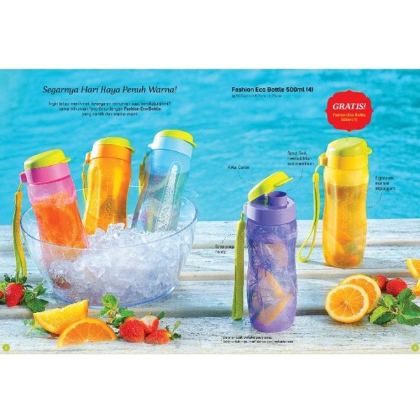 Tupperware Fashion Eco bottle 500 ml Botol Minum Tuperware