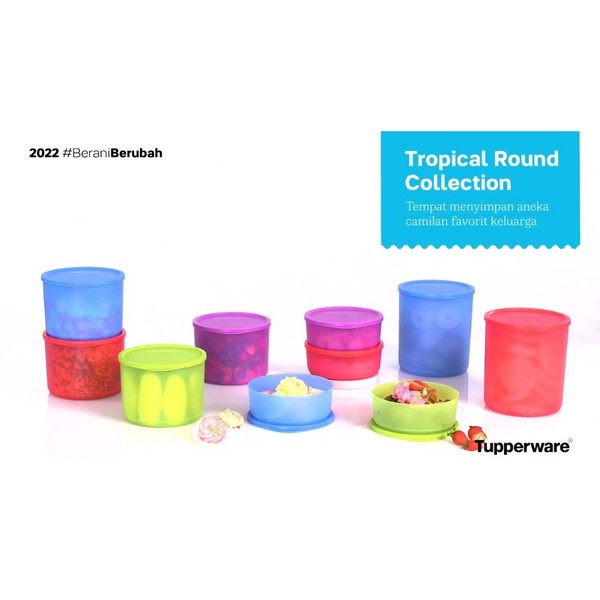 Tupperware Tropical Round 950ml Kotak makan wadah makanan Kitchenware
