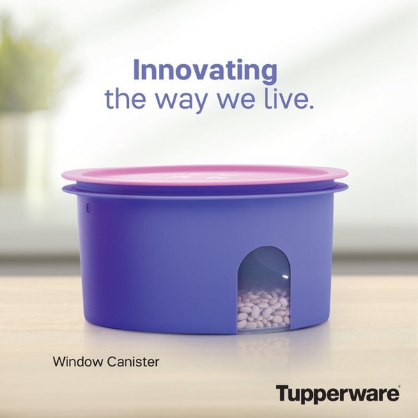 Tupperware Window Canister 7 liter Toples Tuperware hydrangea tempat penyimpanan makanan