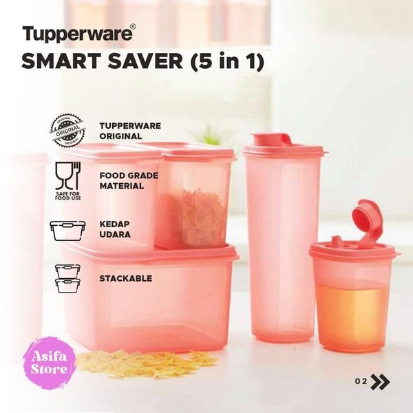 Tupperware Smart Saver  - Toples Cemilan, Bumbu, Botol Kecap
