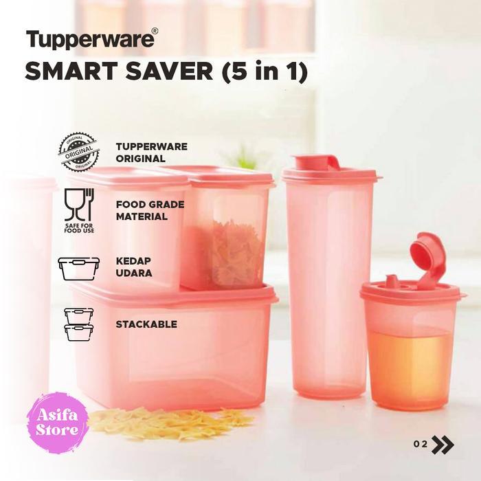 Tupperware Smart Saver  - Toples Cemilan, Bumbu, Botol Kecap