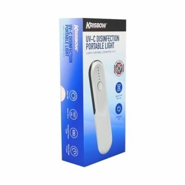 Krisbow Lampu Led Uv Disinfektan dan sterilisasi Portabel 2 Watt Rechargeable lengkap dengan indicator