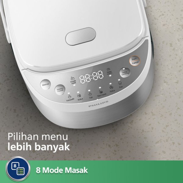 Philips Digital Mini Rice Cooker HD3170/33 0.85L - White, Inner Pot