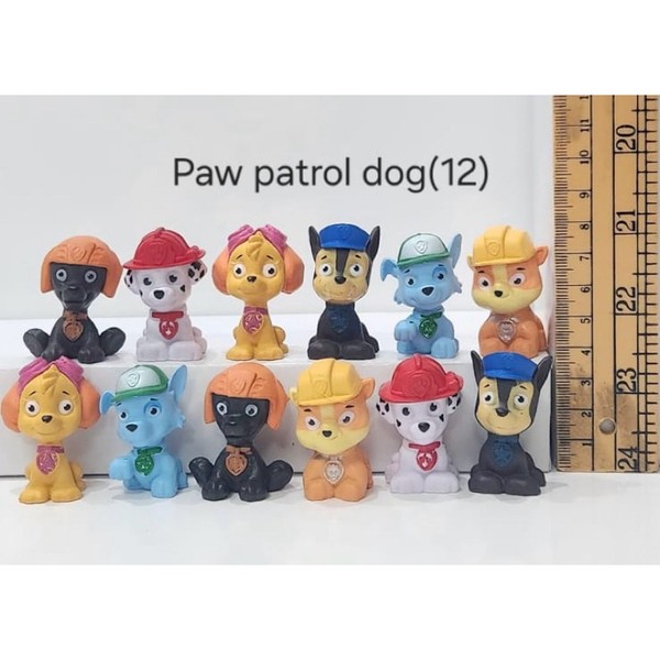 PAW PATROL Dog 3D Mainan Figurine 12pcs cake toppers