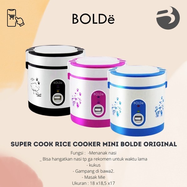 BOLDe Super COOK Titanium ECO Rice Cooker Mini 0.6L