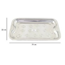 Mampan Stainless Stell Nampan Datar Dollar Tray Stainless Steel Anti Karat