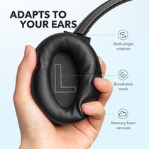 Soundcore by Anker Q20i Bluetooth Headphones with Mic Hi-Res Hybrid ANC Headset w Noise Cancelling Wireless Headphone