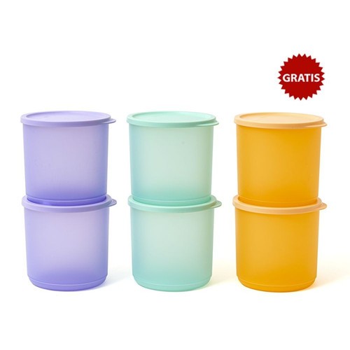 Tupperware tropical round 1.1L Toples tupperware canister