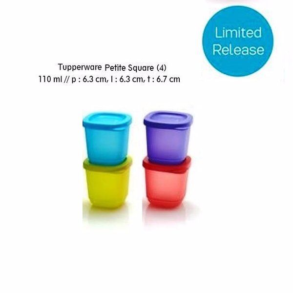Tupperware Petit Square  110ml tempat serbaguna mpasi sambal snack