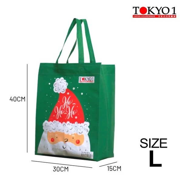 Tokyo1 Eco Bag Santa (L) Tas Kantong Belanja Lipat Goodie Bag