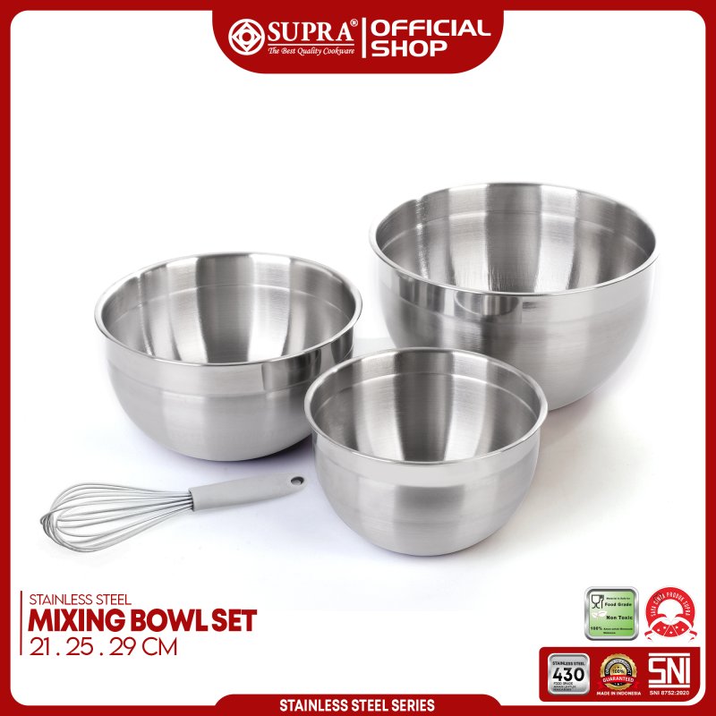 SUPRA Stainless Steel Mixing Bowl
