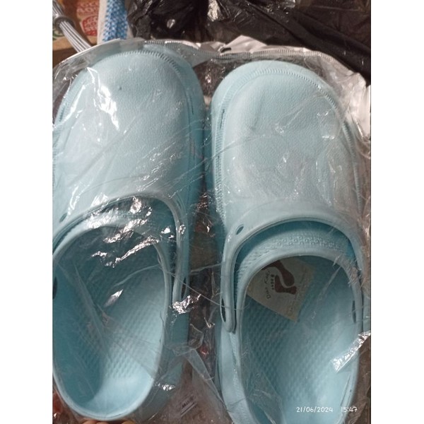 Sandal kodok PASTEL BLUE PASTEL GREEN anti slip selop kodok sendal karet sandal perawat sandal praktikum