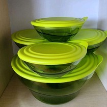 Tupperware eleganzia bowl Hijau mangkuk kristal tupperware