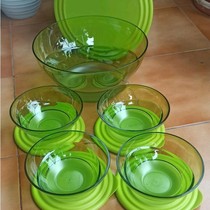 Tupperware eleganzia bowl Hijau mangkuk kristal tupperware