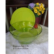 Tupperware eleganzia bowl Hijau mangkuk kristal tupperware