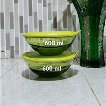 Tupperware eleganzia bowl Hijau mangkuk kristal tupperware
