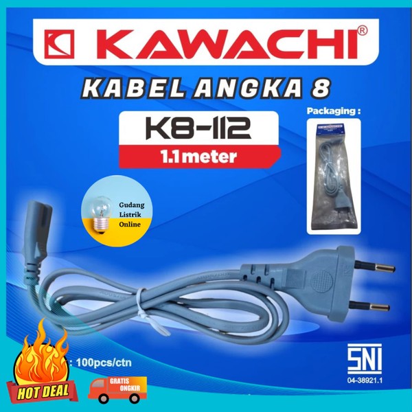 Kawachi Kabel Power Kabel Angka 8 / Kabel Power Printer / Kabel Cas