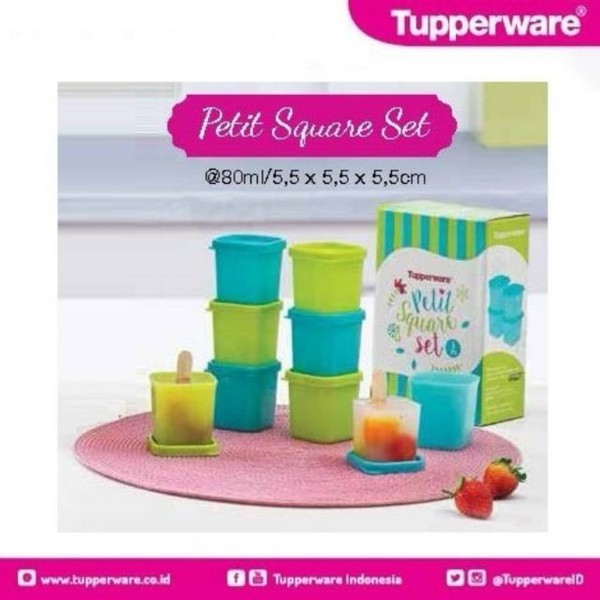 Tupperware Freezermate Petite square snowflakes 80ml Bahan lentur bisa untuk freezer Tupperware Frozen
