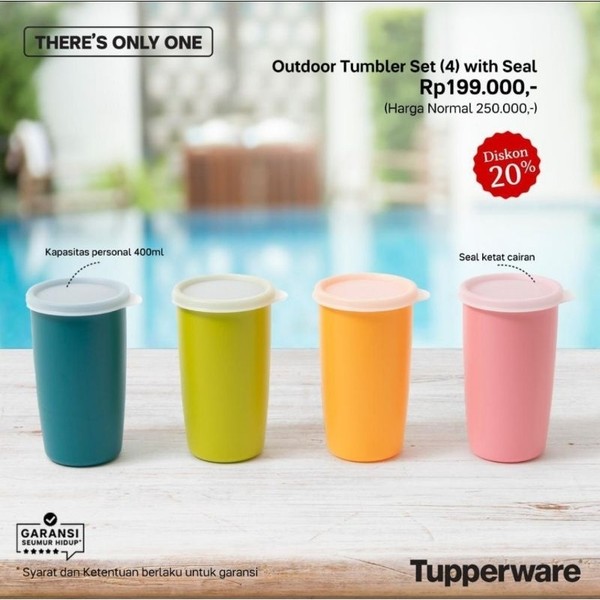 Tupperware Outdoor tumbler 400ml Gelas minum tupperware