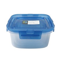 Komax Wadah Makanan BB Lock Square Set 3 Pcs Freezer & Microwave Safe Kotak Makanan Warna Biru