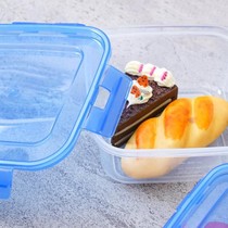 Komax Wadah Makanan BB Lock Square Set 3 Pcs Freezer & Microwave Safe Kotak Makanan Warna Biru