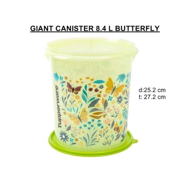 Tupperware Giant Canister Besar Toples Kerupuk - 8,4L - giant canister Nature