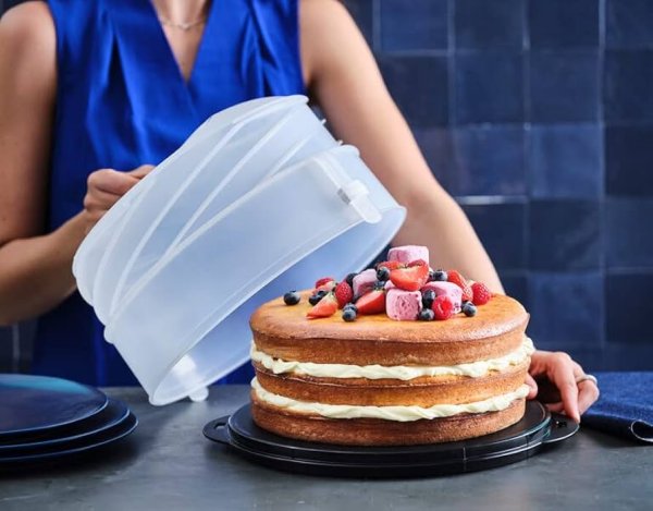 Tupperware Collapsible Cake Taker Tupperware Wadah Kue Tart cake tempat keik