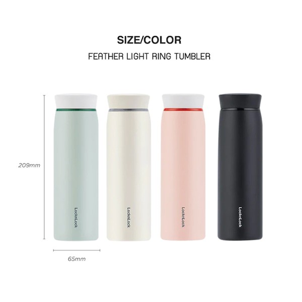 Lock and Lock Feather light ring Vacuum Tumbler 460ml Pink mint locknlock lock & Lock