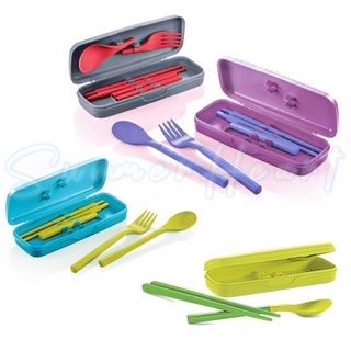 Tupperware Portable Cutlery Set tupperware chopstick Sendok Garpu set