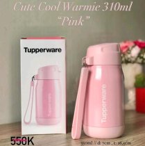 Tupperware Cute Cool Warmie Thermos 330ml Termos Vakum Double Insulation Stainless Steel 6 Jam Hangat Dingin dengan Silicone Strap