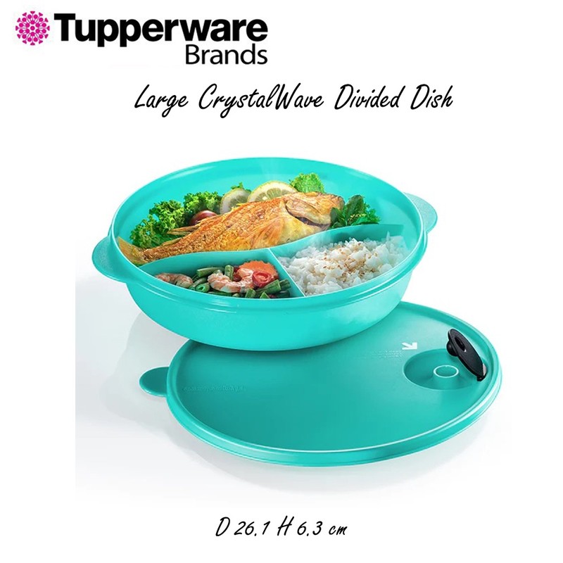 Lunch Box Crystalwave Tupperware Large 2L Tupperware Crystalwave Plus Divided Dish Microwaveable
