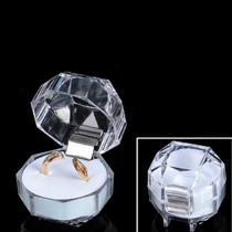 Kotak Cincin 6pcs Busa Model Kristal Transparan