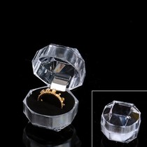 Kotak Cincin 6pcs Busa Model Kristal Transparan