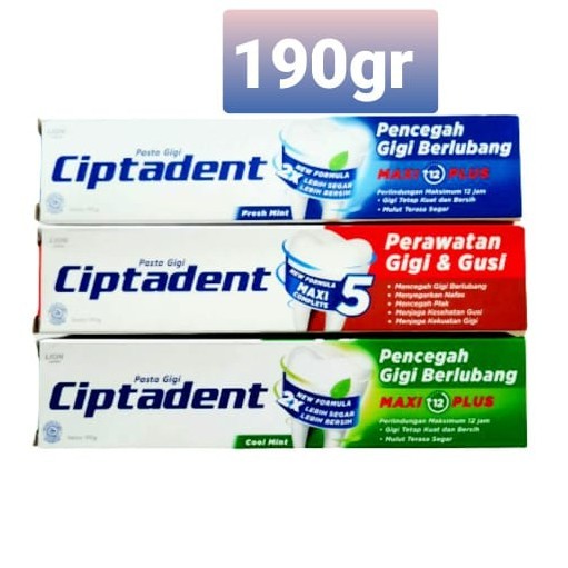 Ciptadent 190gr 120g complete odol Perawatan Gigi BERLUBANG PUTIH pasta gigi