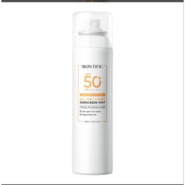 SKINTIFIC All Day Light Sunscreen 120ml Mist Wajah SPF 50 PA++++